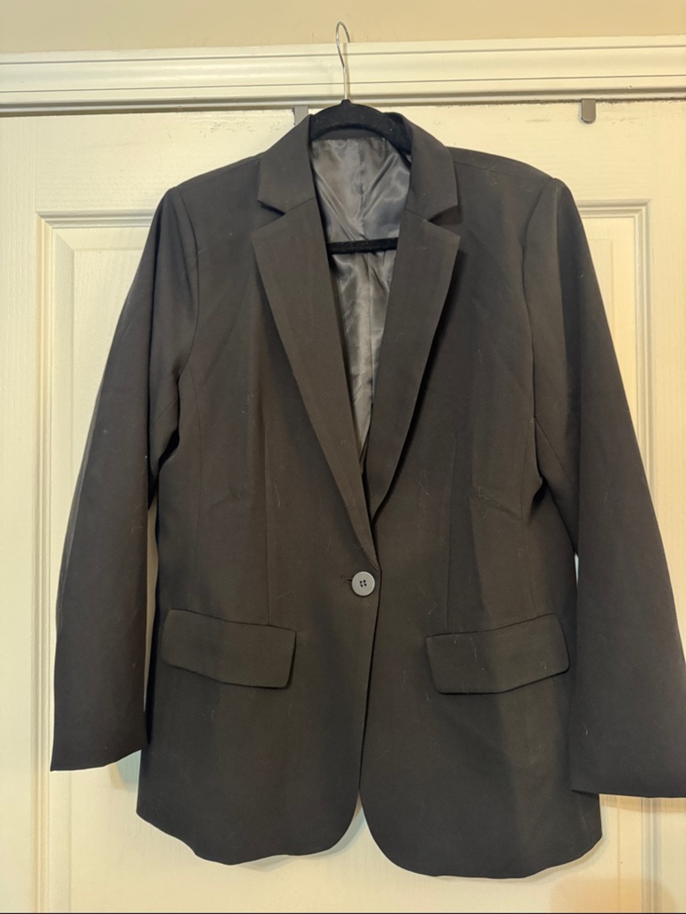 Unlabeled . From Amazon .Black Single-Button Women's Blazer